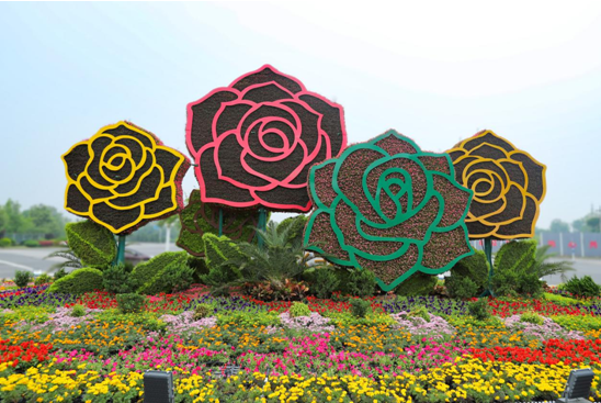 立体花卉景观扮靓保定弘璟助力打造最美迎宾景观