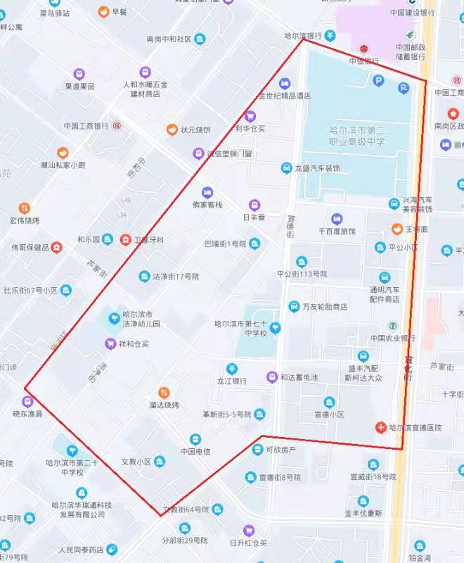 哈尔滨南岗区详细地图图片