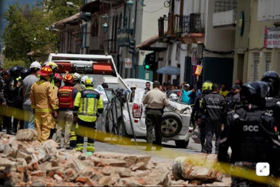 厄瓜多尔突发6.8级地震 致至少14人遇难